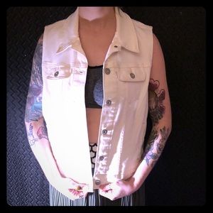 White Levi’s Denim Vest